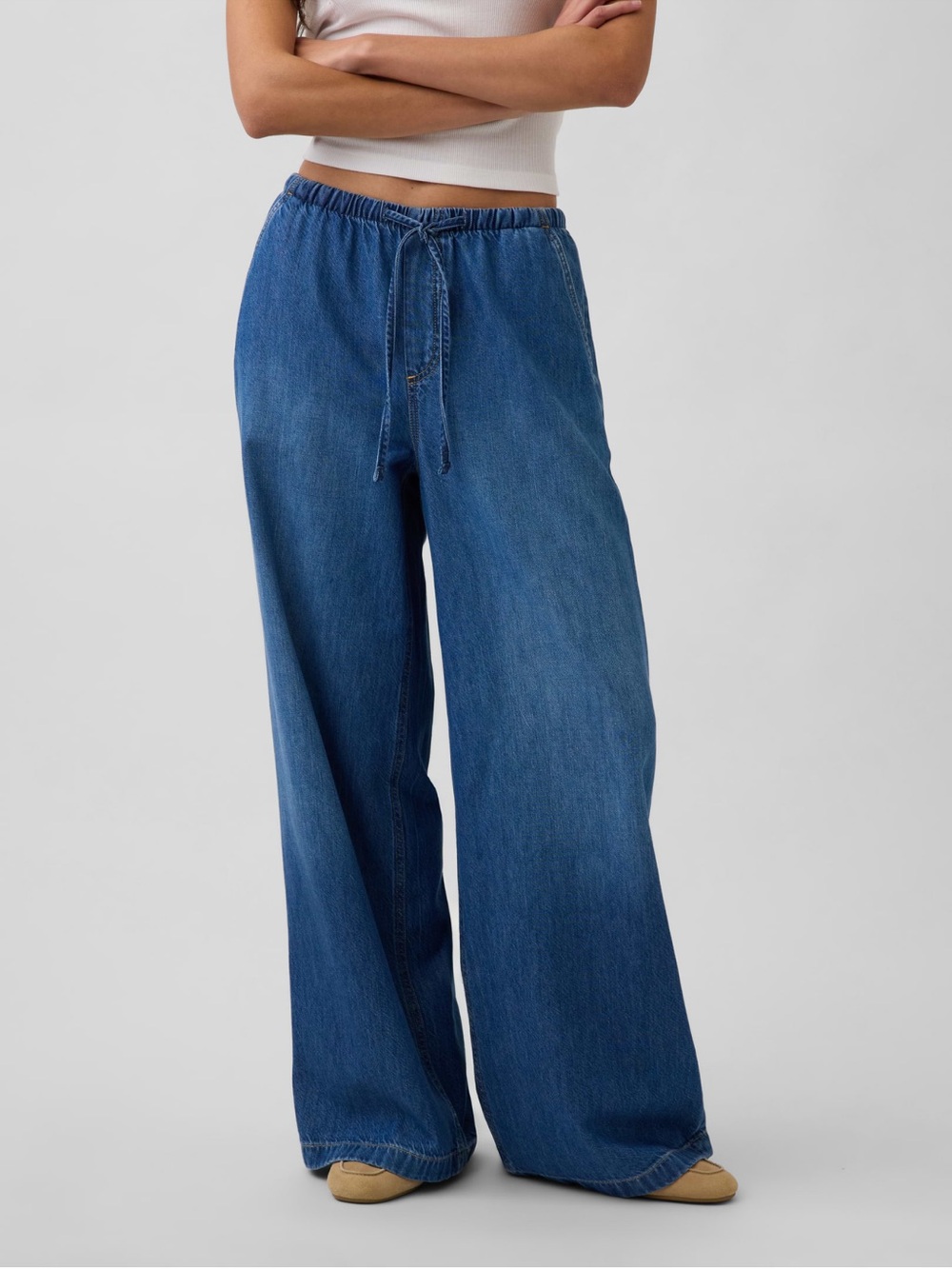 GAP Mid Rise UltraSoft Easy Baggy Jeans